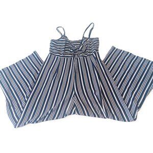 striped wide leg jumpsuit romper